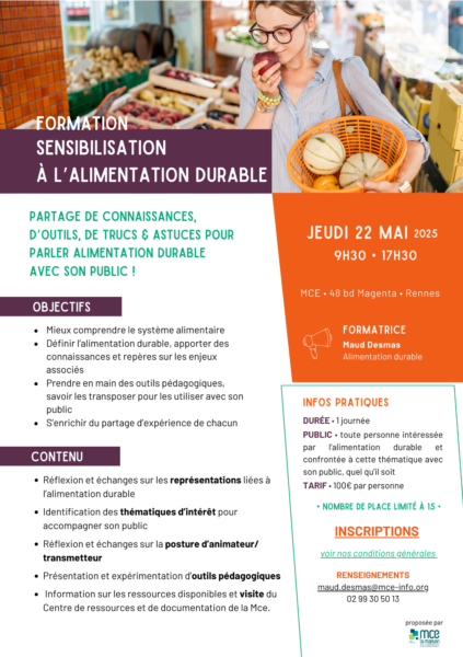 Plaquette présentation formation alimentation durable mai 2025