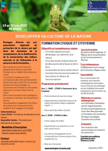 bretagne vivante formation service civique et citoyenne juin 2025