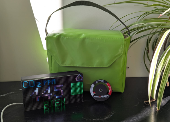 sacoche de capteurs de qualité de l'air